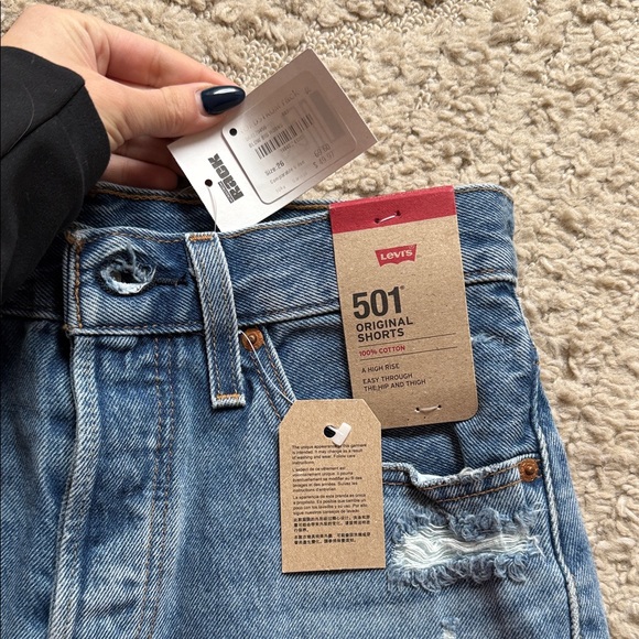 Levi's Pants - Levi's 501 Light Blue Denim Shorts